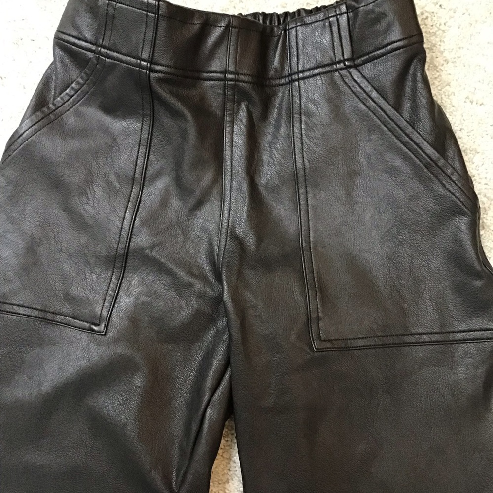SPANX Faux Leather Jogger Pants Black Size XS - Picture 11 of 11